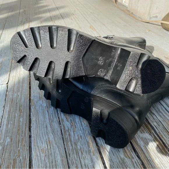 Vintage Combat Boots Altama Military Black Leather Lace Ups Mens 6 / Womens 8 - Picture 8 of 12